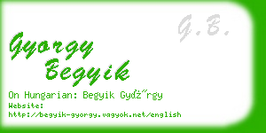 gyorgy begyik business card